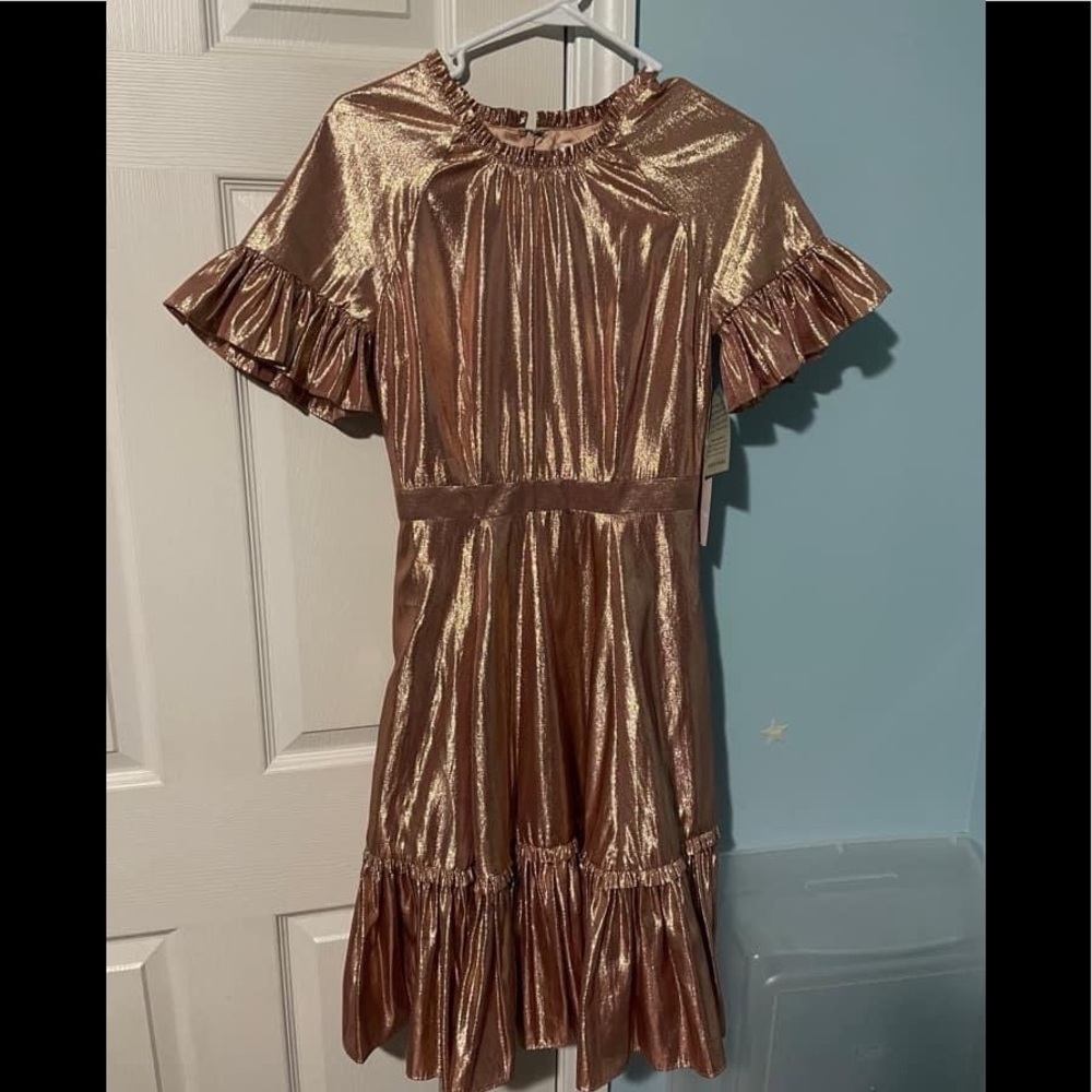 NWT gold dress xs Rachel parcell